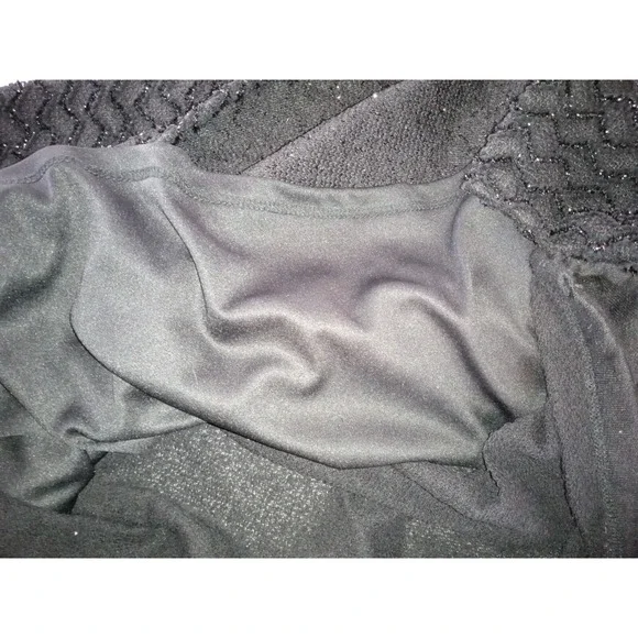 Coldwater Creek Womens Shirt M Black 3/4 Sleeve Pullover Sequin Blouse Top - Picture 6 of 12